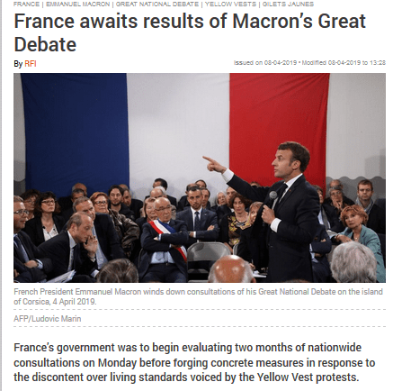 MacronsGreatDebateRFIApril082019
